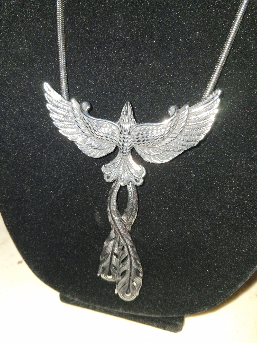 Poenix Big Pendant Stainless Steel Necklace